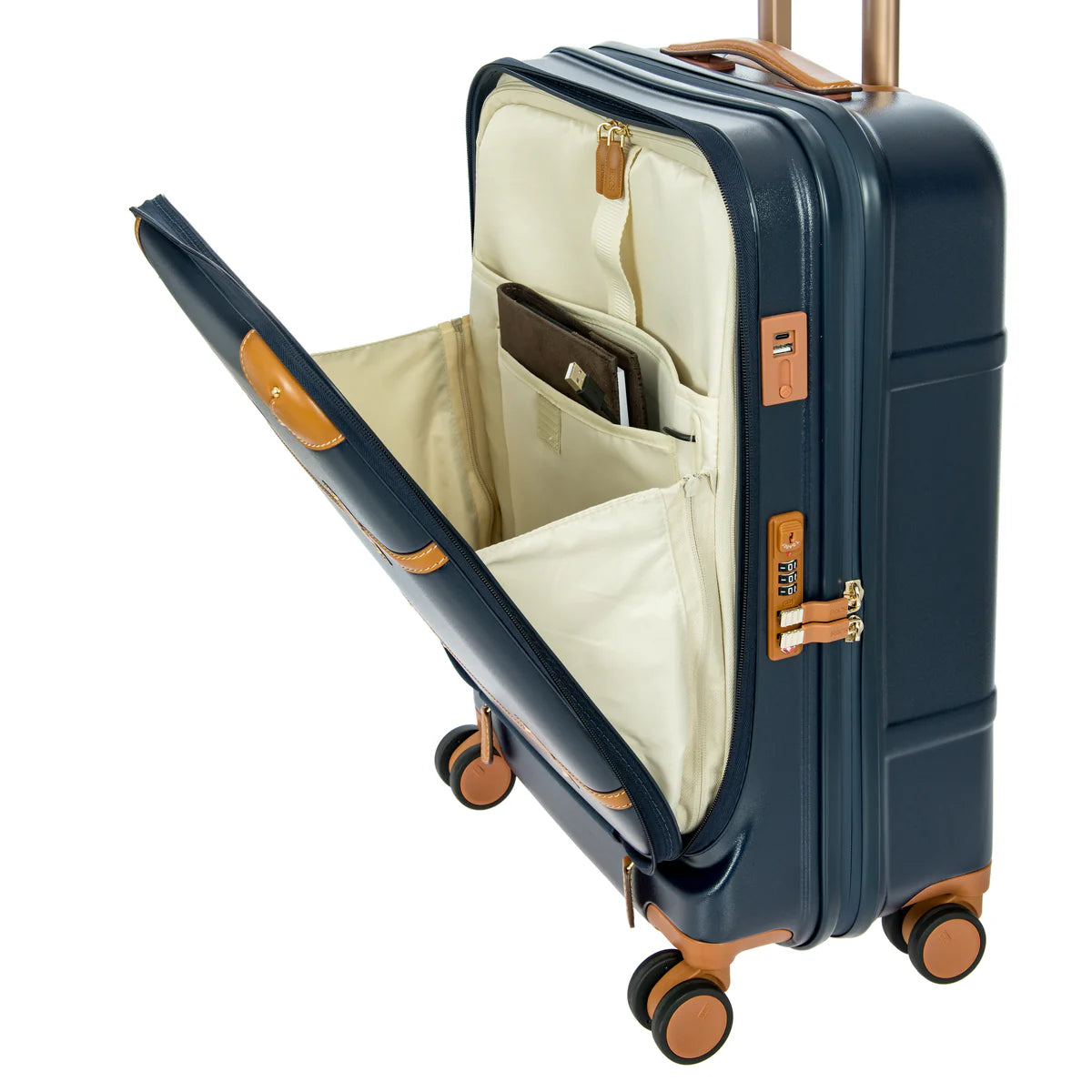 BRIC'S Business Cabin Trolley with Device Compartment and USB Plug-in Bellagio