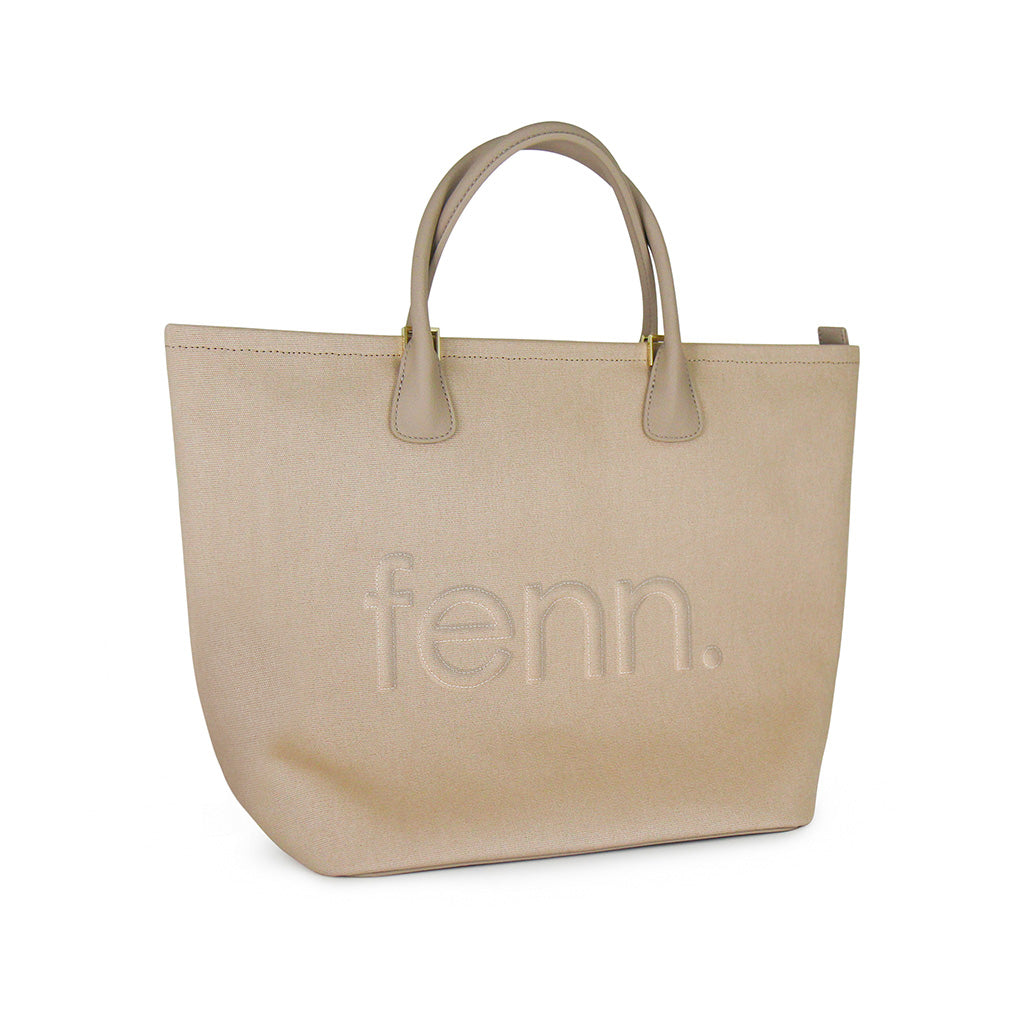 Fenn Canvas Tote with Gold Zip