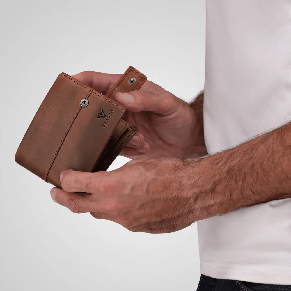Brando James Bifold Wallet with Tab Closure