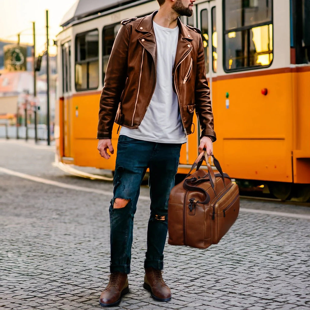Brando Leather Duffel Weekender