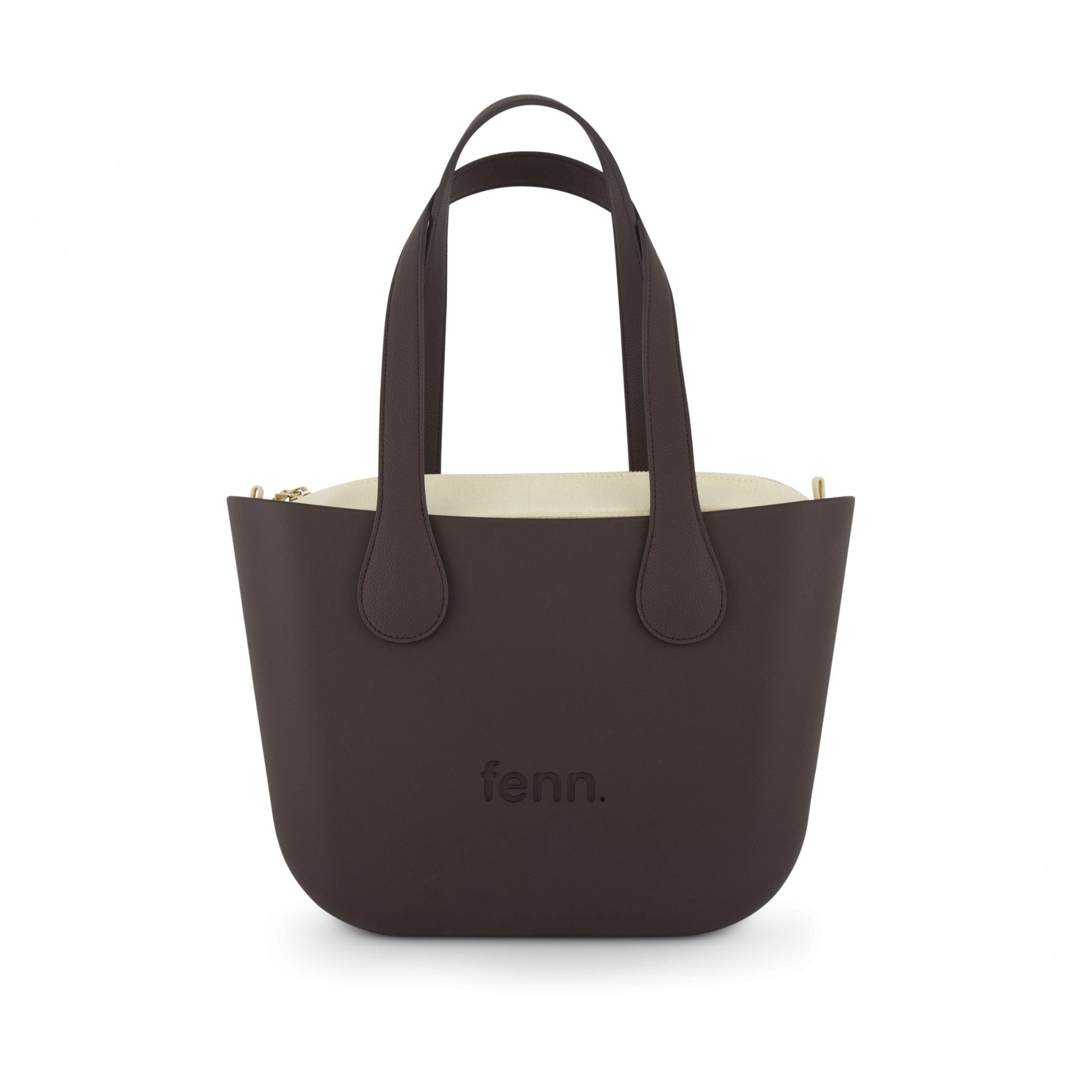 Fenn Petite Choc Flat Handles with Gold Zip