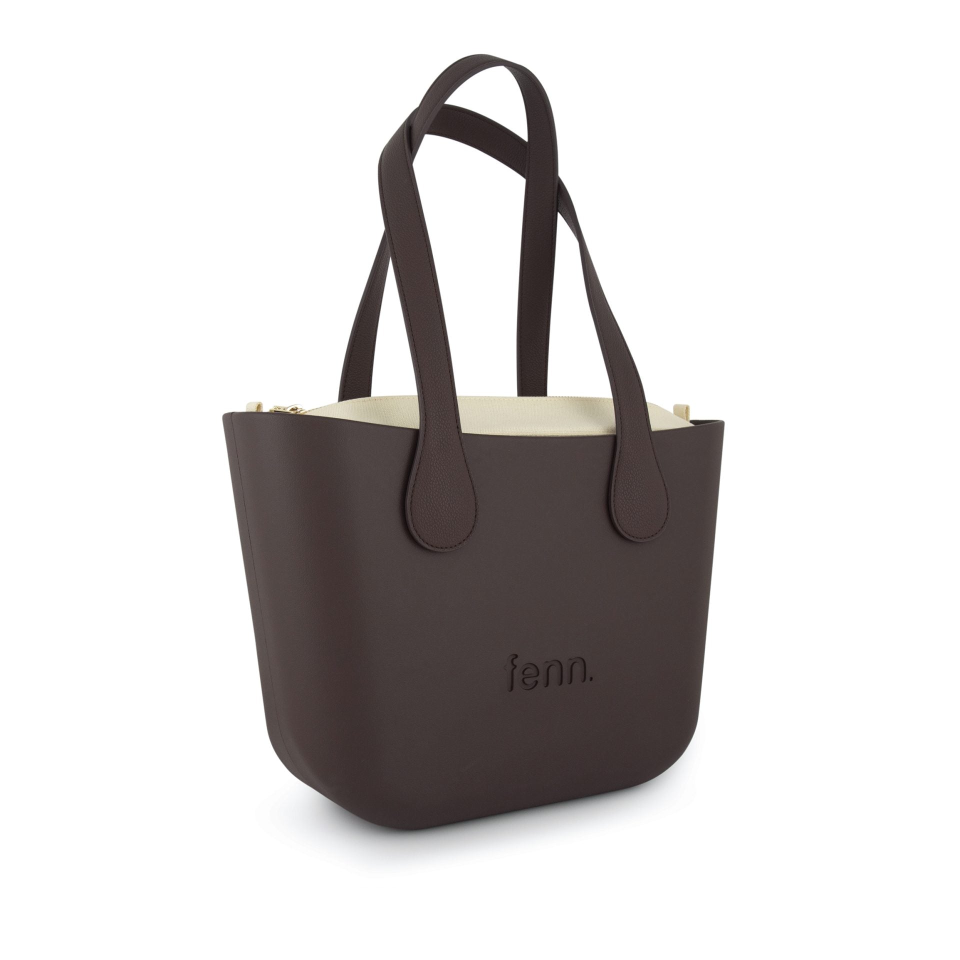 Fenn Petite Choc Flat Handles with Gold Zip