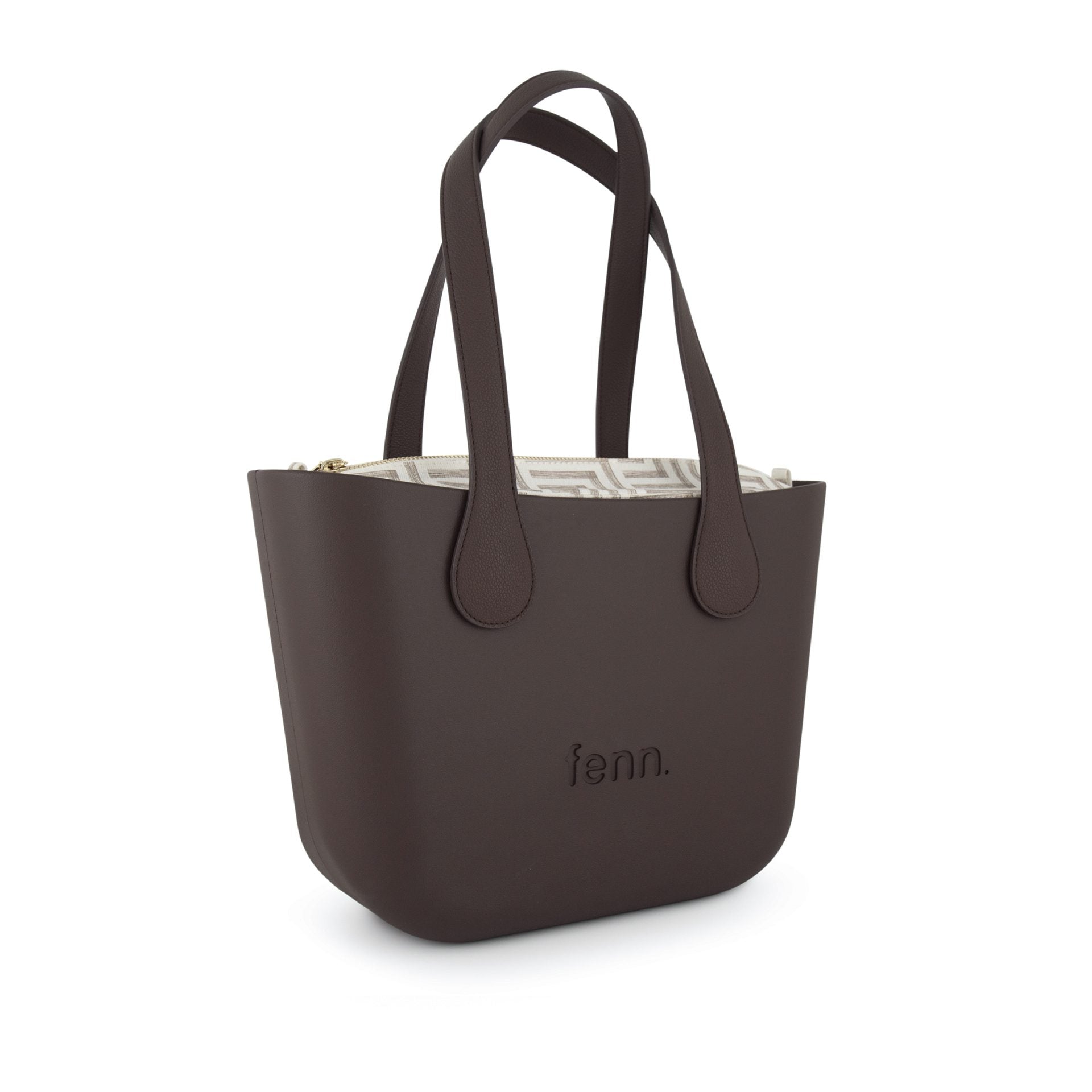 Fenn Petite Choc Flat Handles with Gold Zip