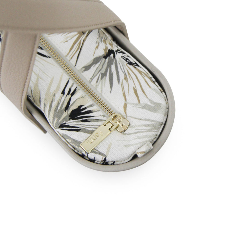 Fenn Petite Light Stone Round Handle with Gold Zip