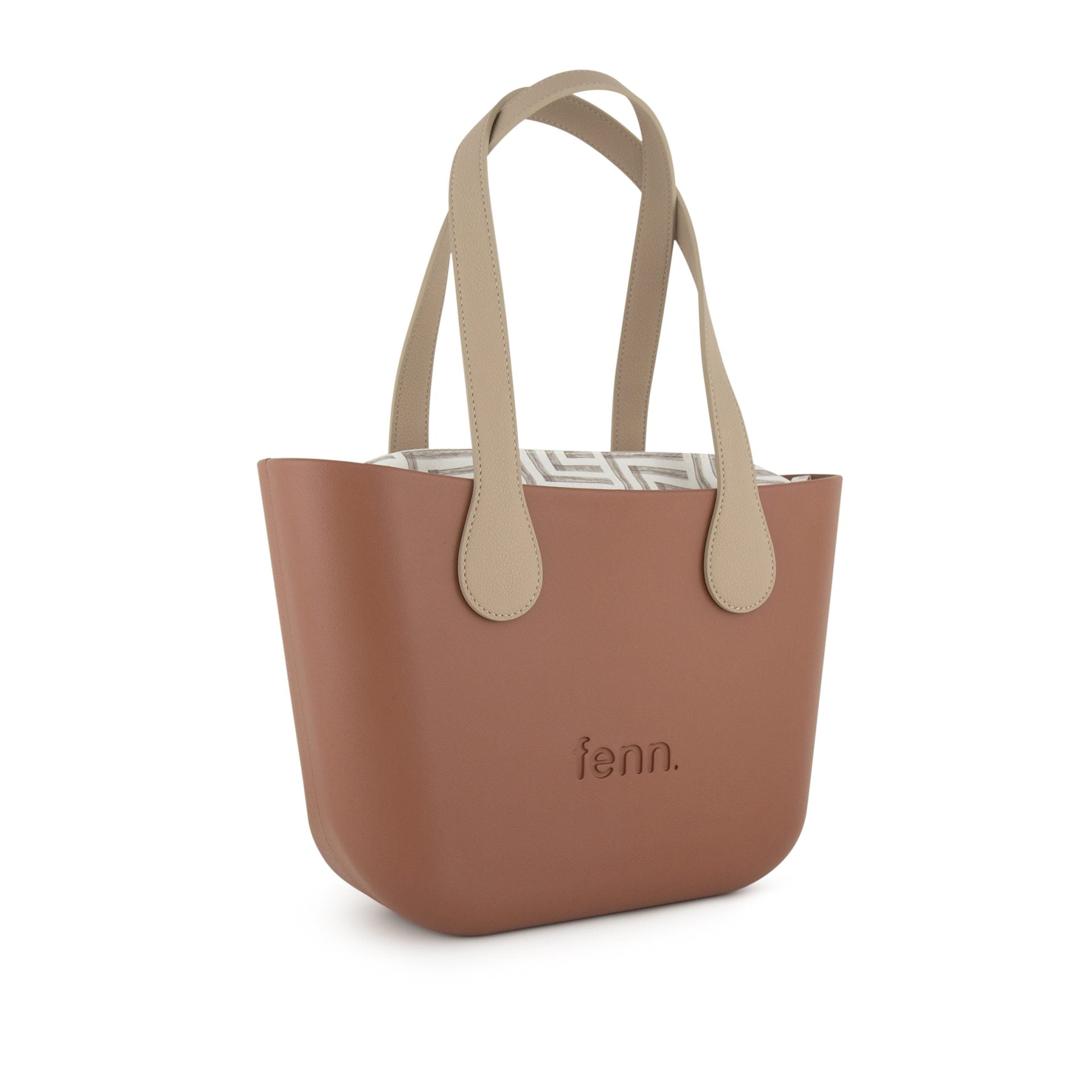 Fenn Petite Light Stone Round Handle with Gold Zip