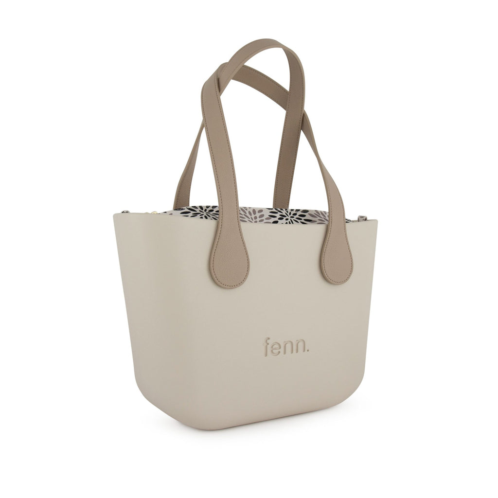 Fenn Petite Light Stone Round Handle with Gold Zip