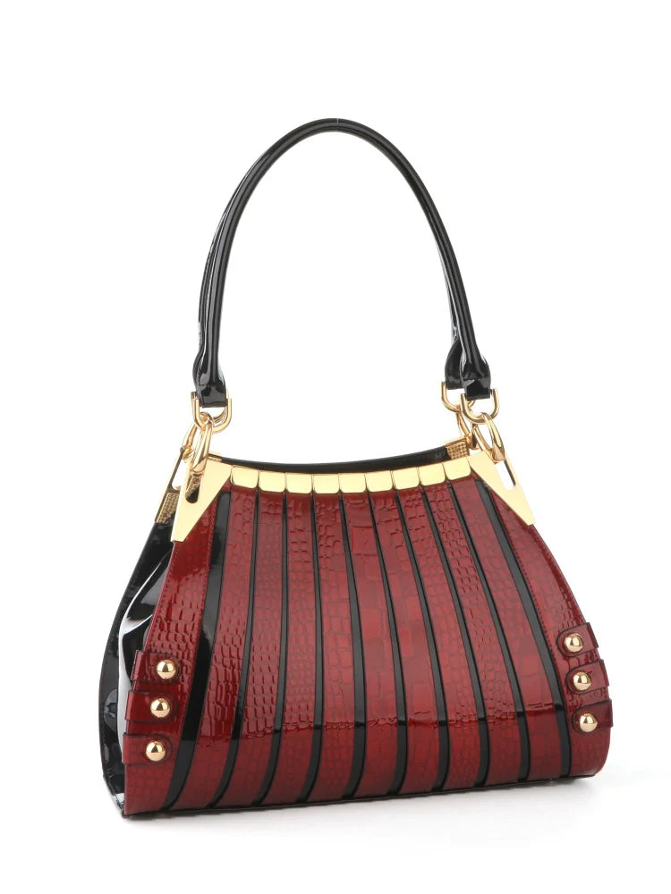 Serenade Cherry Croc Monica Shopper Bag