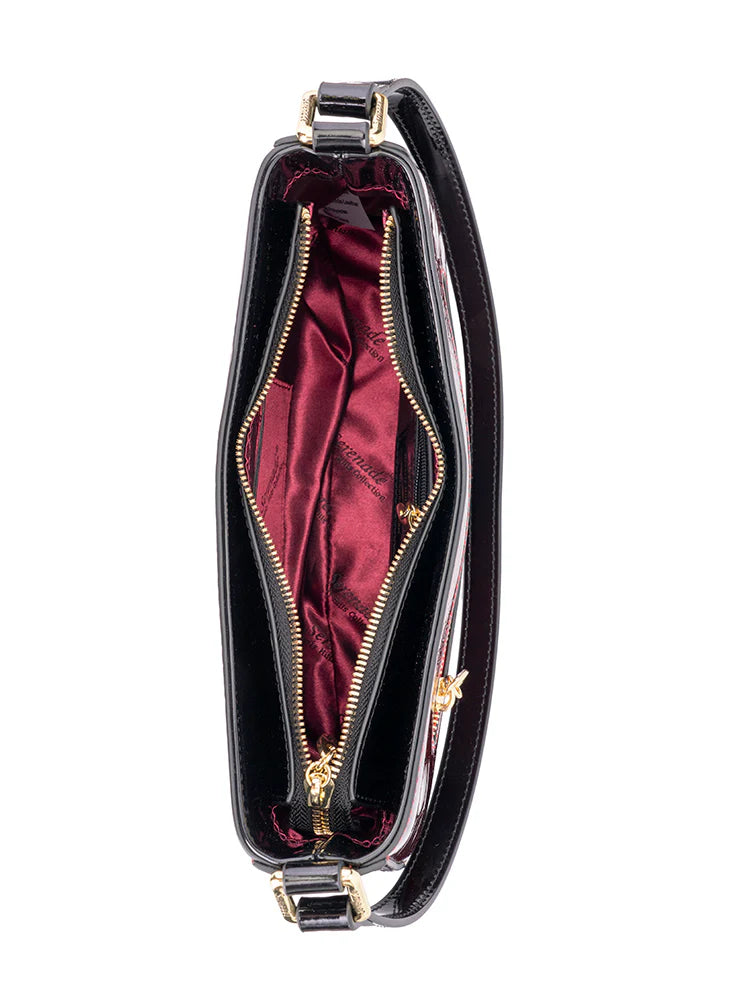 Serenade Cherry Croc Shoulder Bag