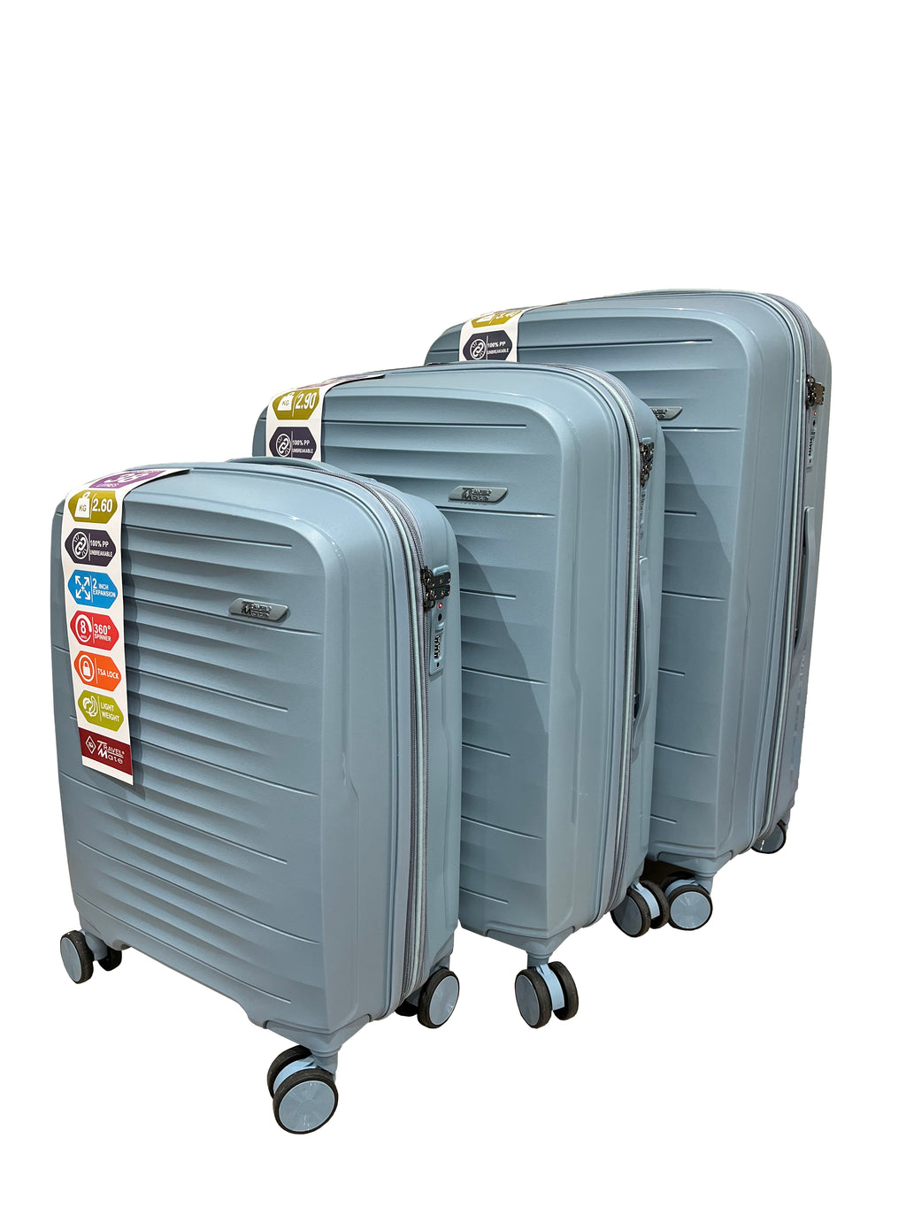 TravelMate Expander 3-Piece set - Light blue